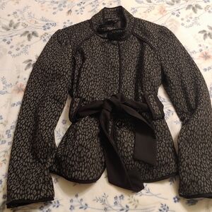 Sandro Sportswear Grey Belted Jacket.